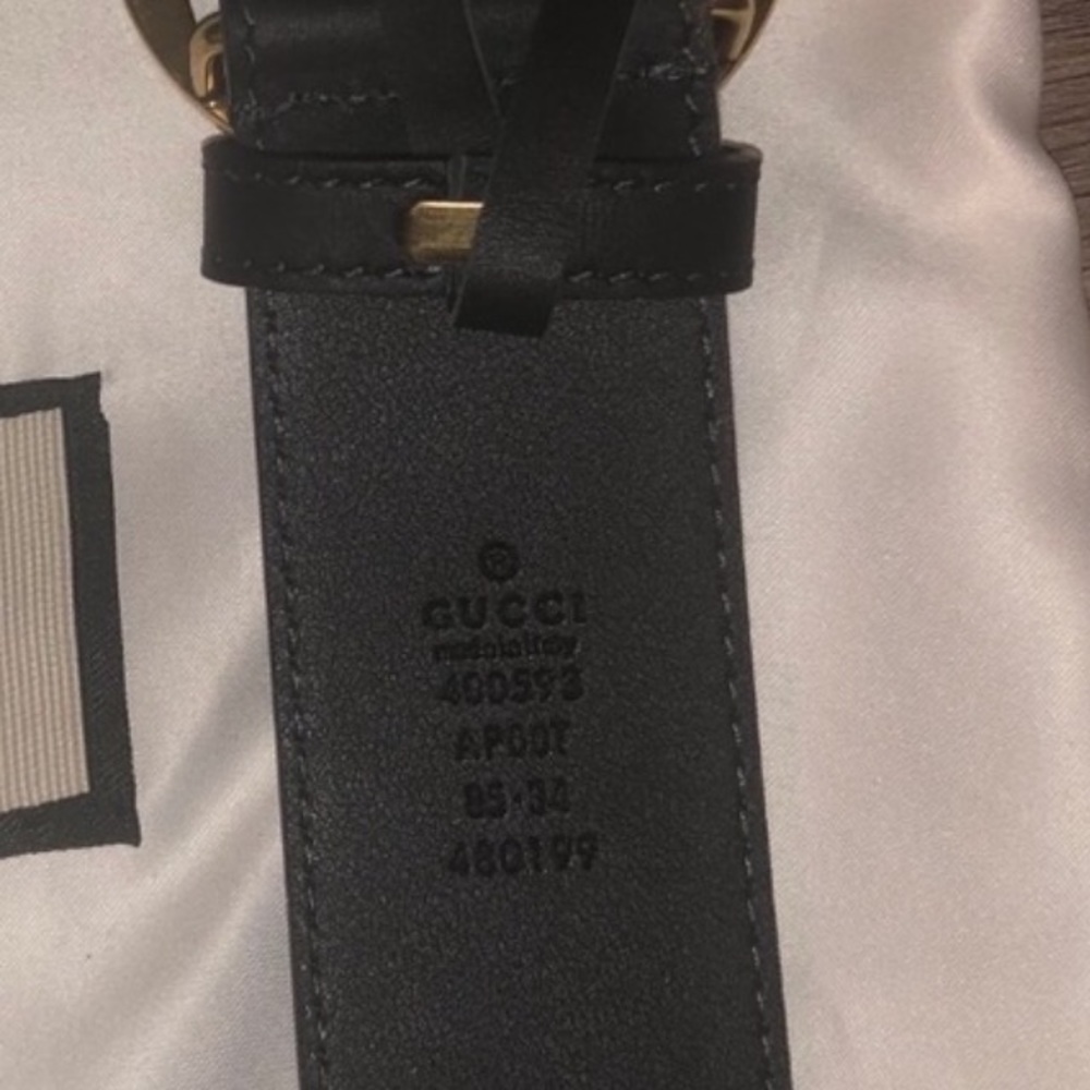 Authentic GG leather brass belt - Picture 4 of 4